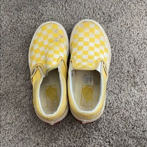 Kids yellow slip on vans